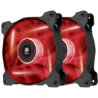 Corsair Air Series AF120 LED Red Quiet Edition High Airflow 120mm Fan - Twin Pack