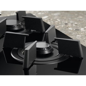 Electrolux KDI951723K, Mixta, 2 arzatoare gaz / 3 zone inductie, Aprindere electrica, Gratare fonta, Timer, 90 cm, Negru