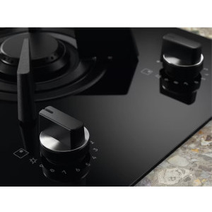 Electrolux KDI951723K, Mixta, 2 arzatoare gaz / 3 zone inductie, Aprindere electrica, Gratare fonta, Timer, 90 cm, Negru