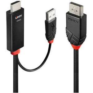 LINDY HDMI Male - DisplayPort Male, 1m, negru