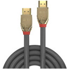 Cablu video LINDY HDMI Male - HDMI Male, 2m, Auriu-Gri