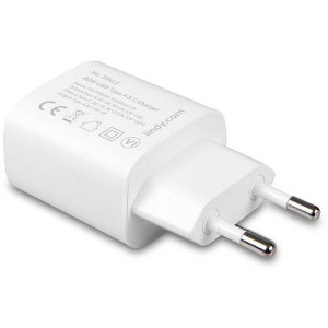 LINDY 1x USB, 1x USB-C, 20W, White