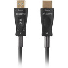 Cablu video Lanberg HDMI Male - HDMI Male, v2.1, Optical active, 40 m, Negru