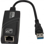 Adaptor Gembird 1x USB 3.0 Male - 1x RJ45 Female Black