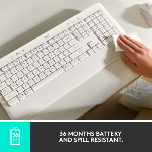 Logitech Signature K650, Wireless/Bluetooth, US INT, Off-white