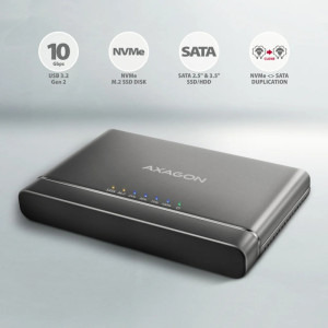 AXAGON Clone Master 2, USB-C 3.2 - SATA 2.5/3.5 inch