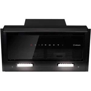 Turbionaire integrata TNP60BB, Putere de absorbtie 800 m3/h, Clasa A+, Iluminare LED, Dubla aspiratie, Sticla tratata termic, Tuya, 60 cm, Negru