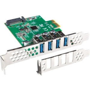 Lanberg 1x PCI-E Male - 4x USB 3.1 Gen 1 Female + Suport cu profil redus