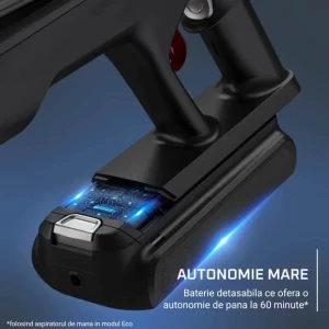Rowenta X-Force Flex 12.60 Neo Complete RH9L55E0, vertical, 0.65L, Negru/Gri