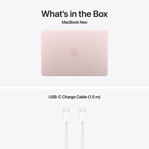 Apple 13'' MacBook Neo 13 with Liquid Retina, Apple A18 Pro chip (6-core CPU), 8GB, 256GB SSD, Apple A18 Pro 5-core GPU, macOS, Blush, INT keyboard, 2026