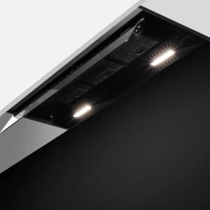 Turbionaire integrata TNP90BB, Putere de absorbtie 800 m3/h, Clasa A+, Iluminare LED, Dubla aspiratie, Sticla tratata termic, Tuya, 90 cm, Negru