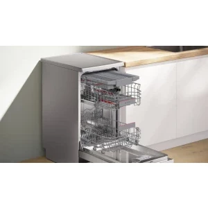 Bosch SPS4EMI17E, Slim, 10 seturi, 6 programe, Clasa B, EcoSilence Drive, EfficientDry, VarioFlex, AquaStop, AquaSensor, ActiveWater, Home Connect, 45 cm, Inox