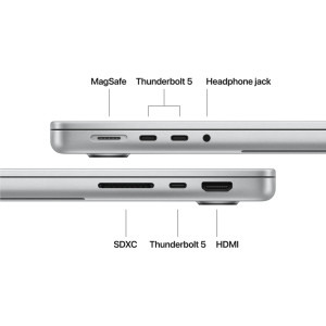 Apple 14.2'' MacBook Pro 14 Liquid Retina XDR, Apple M5 Pro chip (18-core CPU), 64GB, 2TB SSD, Apple M5 Pro 20-core GPU, macOS, Silver, INT keyboard, 2026