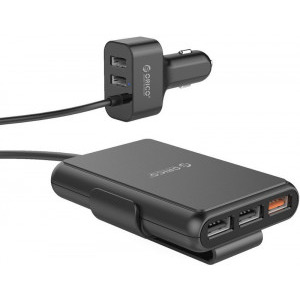 Incarcator auto Orico UCP-5P, 5x USB, 52W, Black, tehnologia Quick Charge 3.0