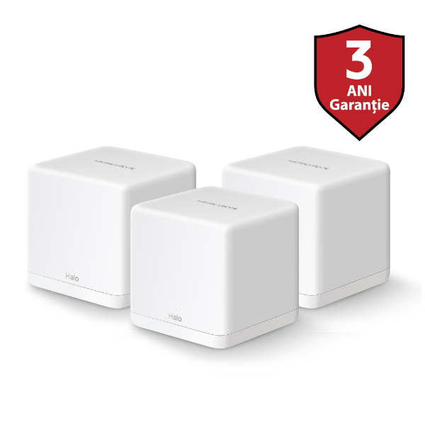 Router wireless MERCUSYS Gigabit Halo H30G Dual Band Wi-Fi 5, 3 pack