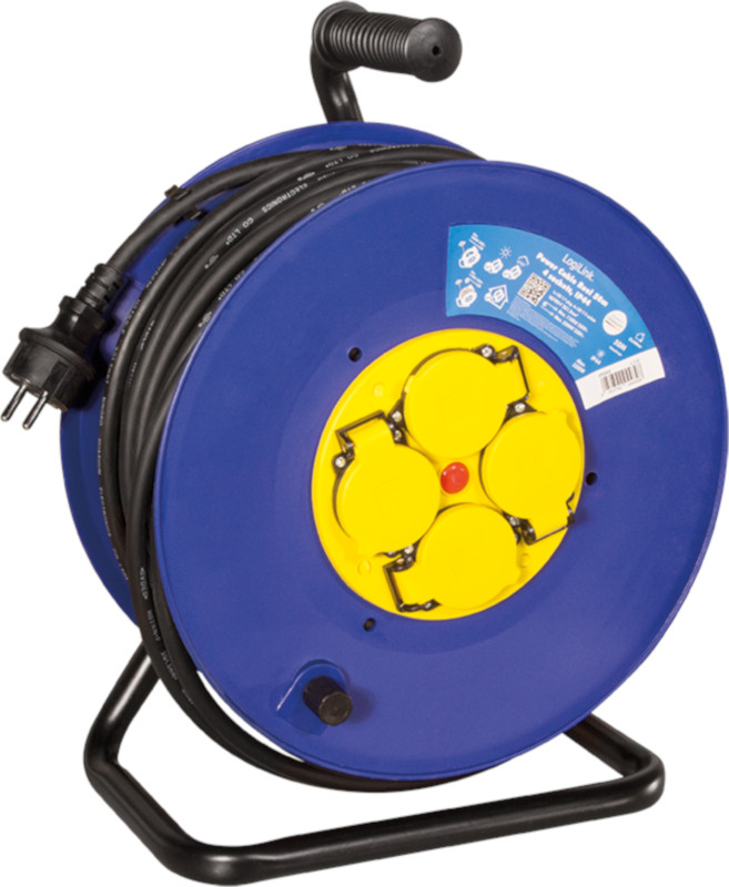 Priza/prelungitor Logilink LPS503 4x Schuko, 50m, Blue