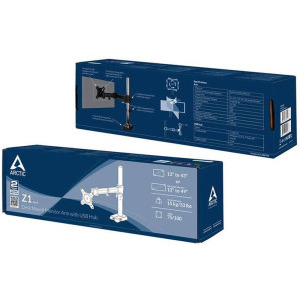 Arctic Z1 (gen. 3), cu hub USB 2.0 pentru max. 49 inch, negru