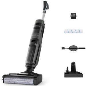 Rowenta X-Clean 4 GZ5037WO, vertical cu mop, 0.45 L + 0.73L, Negru/Gri