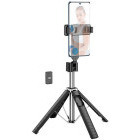 Selfie stick Hoco K18 Universal, Black, conectare Bluetooth