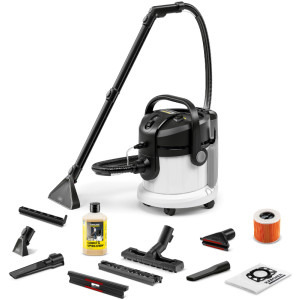 Aspirator Karcher SE 4 Plus, Aparat de curatat cu extractie, 1000W, 4L, Alb/Negru