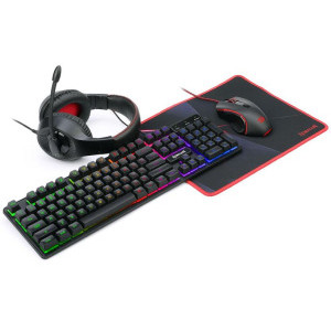 gamer Kit Gaming Redragon S137 Gaming Essentials 4 in 1 Black - PC Garage