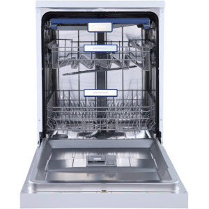 Heinner HDW-FSM60714AWD+++, 14 seturi, 7 programe, Clasa D, Dual Zone, Flexible Space, AquaStop, Deschidere automata usa, 60 cm, Alb