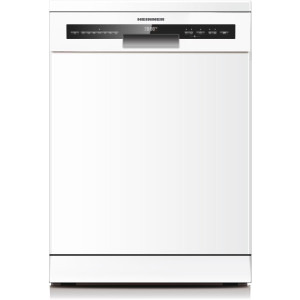 Masina de spalat vase Heinner HDW-FSM60714AWD+++, 14 seturi, 7 programe, Clasa D, Dual Zone, Flexible Space, AquaStop, Deschidere automata usa, 60 cm, Alb