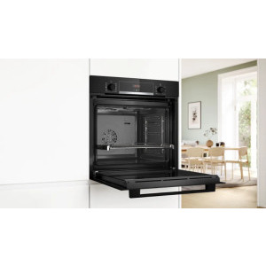 Bosch HQA534EB3, Electric, 71 L, Autocuratare hidrolitica, EcoClean Direct, HotAir Steam, 3D HotAir, HotAir Gentle, Grill, Abur, Clasa A+, Negru