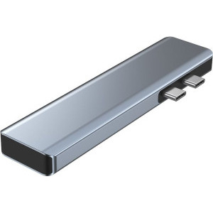 Tech-Protect 7-in-2 V5, dual USB-C, 2x USB 3.0, 2x USB-C, 1x HDMI, grey