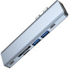 Tech-Protect 7-in-2 V5, dual USB-C, 2x USB 3.0, 2x USB-C, 1x HDMI, grey
