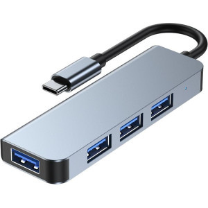 Tech-Protect 4-in-1 V1, 1x USB 3.0, 3x USB 2.0, grey