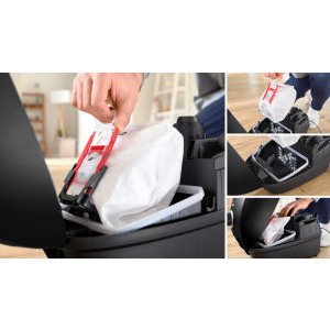 Bosch Seria 4 BGB41BA1, cu sac, 600W, 4L, Negru