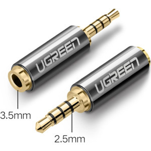 Ugreen 1x Jack 2.5 mm Male - 1x Jack 3.5 mm Female, negru