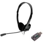 Casti Spacer On-Ear, SPK-223-USB Black