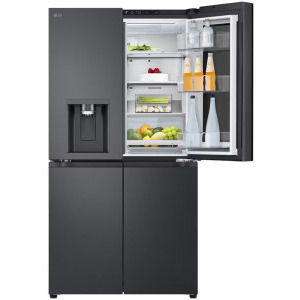 LG GMG960EVEE, 638 L, Clasa E, No Frost, Multi-Door, InstaView, UVnano, Dozator apa & gheata, 179 cm, Negru