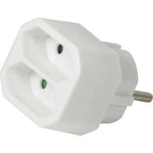 Priza/prelungitor Logilink LPS218, 2x Euro Socket, Alb