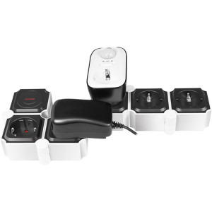 Logilink LPS277, 5x Schuko, Flexibil, 1.5m, Alb-Negru
