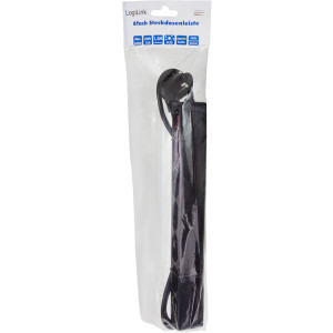 Logilink LPS232B, 6x Euro Socket, 1.5m, Negru
