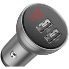 Incarcator auto Baseus CCBX-0S, 2x USB, 24W, Silver