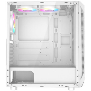 Gaming ZMEU Elite Alb, AMD Ryzen 5 3500 3.6GHz, 8GB DDR4, 500GB SSD, RX 6400 4GB GDDR6, Iluminare RGB