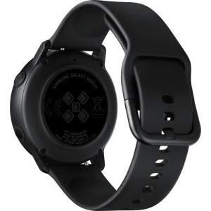 Samsung Galaxy Watch Active (2019), negru, curea silicon, WiFi, Bluetooth, GPS si NFC, rezistent la apa si adancime, perfect pentru inot si fitness