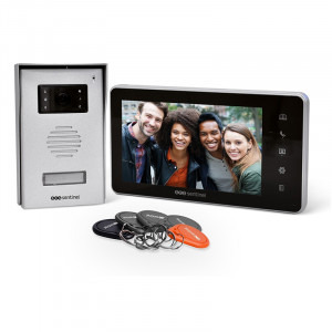 SCS Sentinel Videointerfon cu fir VisioKit 7, 5 Ecusoane hands-free pentru acces, Ecran tactil 7 inch