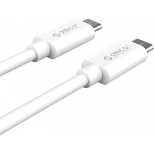 Orico CTC100-10, USB-C la USB-C, 1 m, White, amperaj maxim suportat 5A