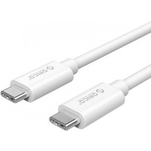 Orico CTC100-10, USB-C la USB-C, 1 m, White, amperaj maxim suportat 5A