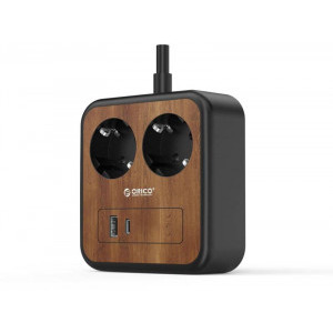 Orico APD-2A1U1C-EU-18W cu 1x USB, 1x USB-C lemn 1.3m