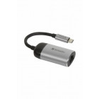 Adaptor Verbatim 1x USB-C Male - 1x RJ-45 Female, negru-gri