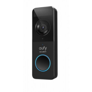 eufy Set Sonerie video cu difuzor wireless, 1080p Full HD, Autonomie 4 luni, Negru