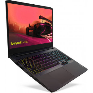 Lenovo Gaming 15.6'' IdeaPad 3 15ACH6, FHD IPS 165Hz, Procesor AMD Ryzen™ 5 5600H (16M Cache, up to 4.2 GHz), 16GB DDR4, 512GB SSD, GeForce RTX 3050 Ti 4GB, No OS, Shadow Black, 4-Zone RGB