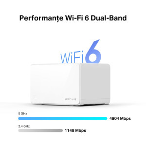 MERCUSYS 2.5Gigabit HALO H90X Dual-Band WiFi 6 2buc
