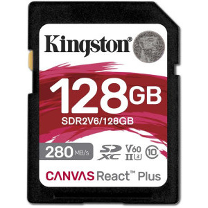 Card memorie Kingston SDXC Canvas React Plus Class 10 UHS-II 128GB